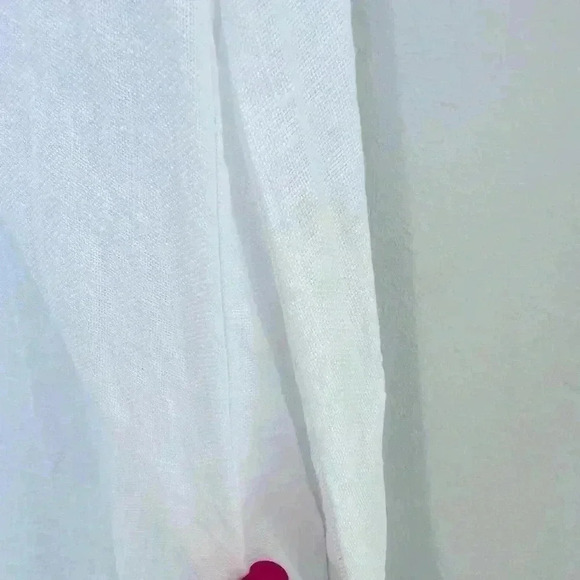 Chocolate Preppy Linen Collection Made in Italy White  Line Dress with Pockets - Picture 7 of 10